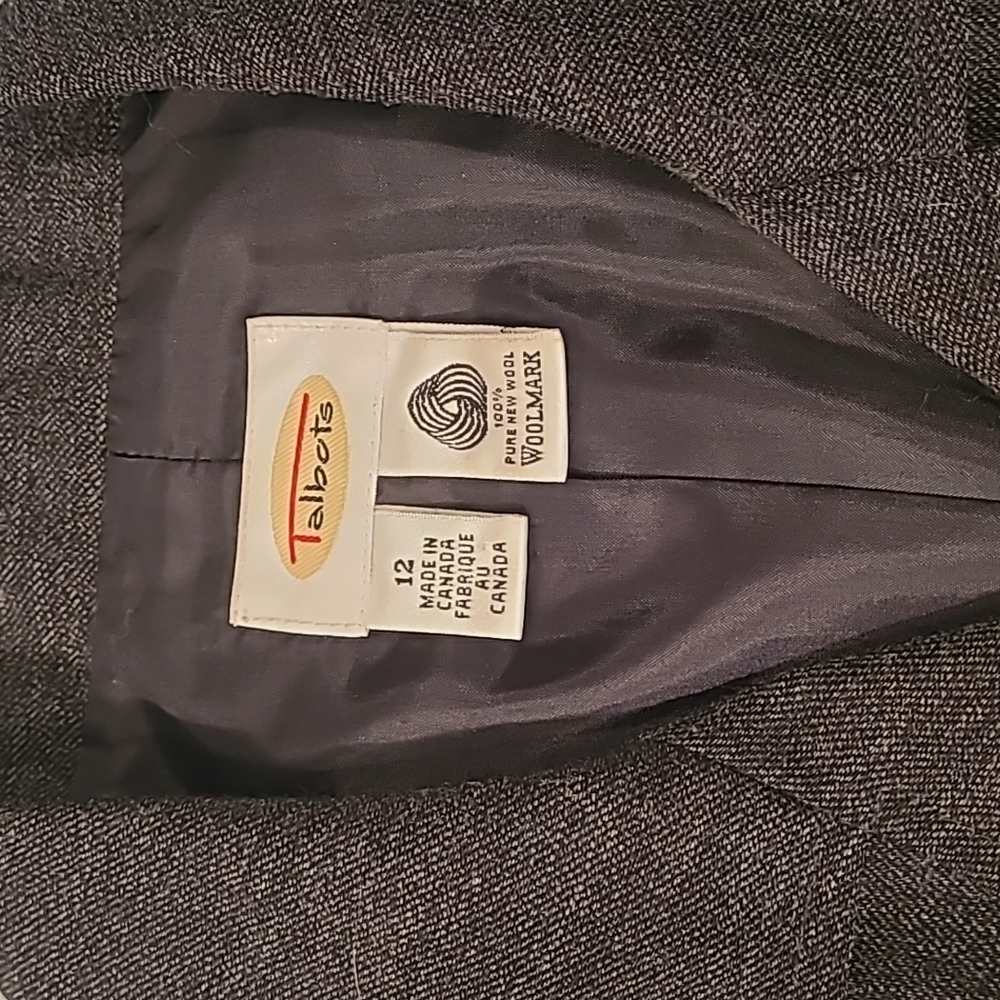 Talbots Gray Wool Blazer Jacket - image 7